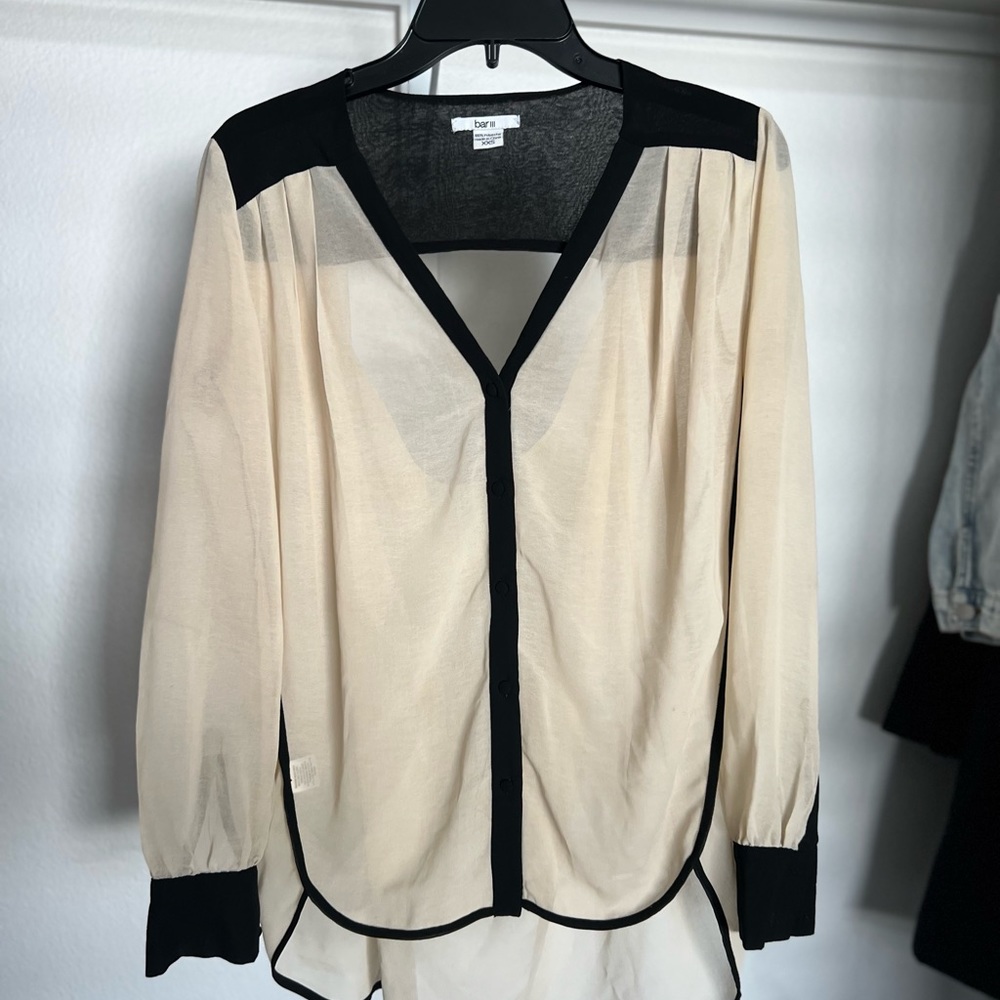 Bar lll long see through blouse